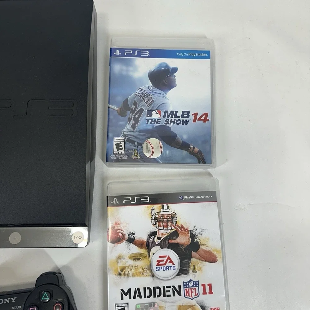 Sony PlayStation 3 Slim PS3 160GB CECH-2501A Console Bundle Game Tested